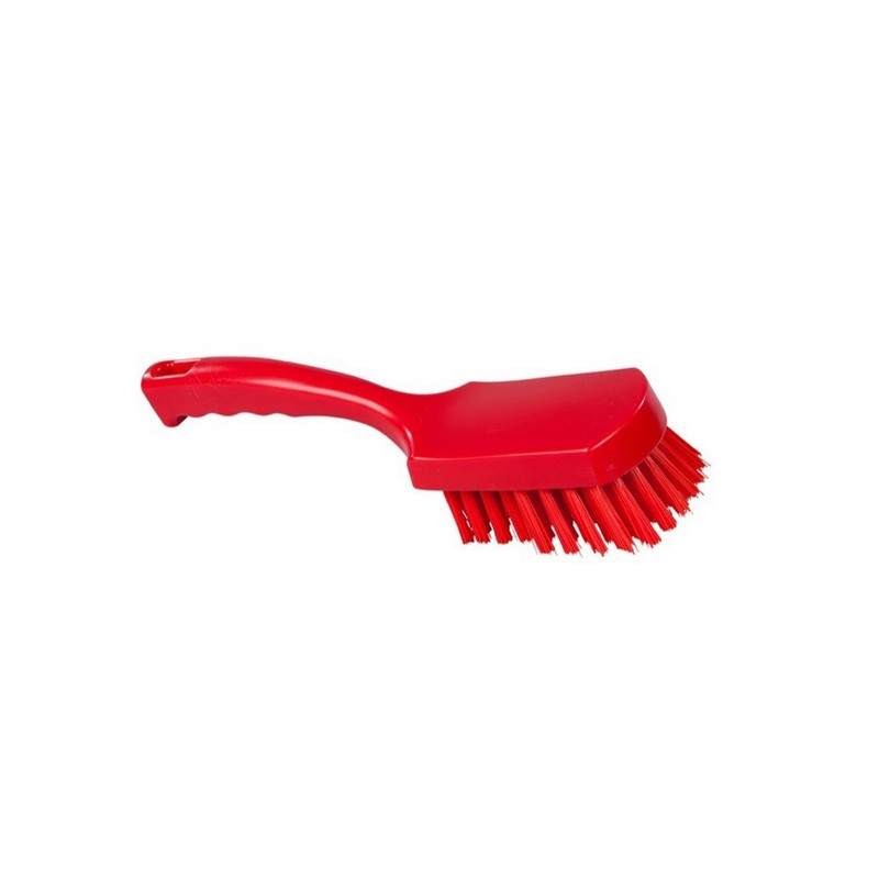2310-4 Универсальная щётка с короткой ручкой 239x70x50, 35 мм жесткий ворс, красная