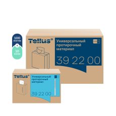 392200 Нетканный протирочный материал универсальный Tellus, 1 слой, цв. белый, 120 листов, WM5 (10 в кор)