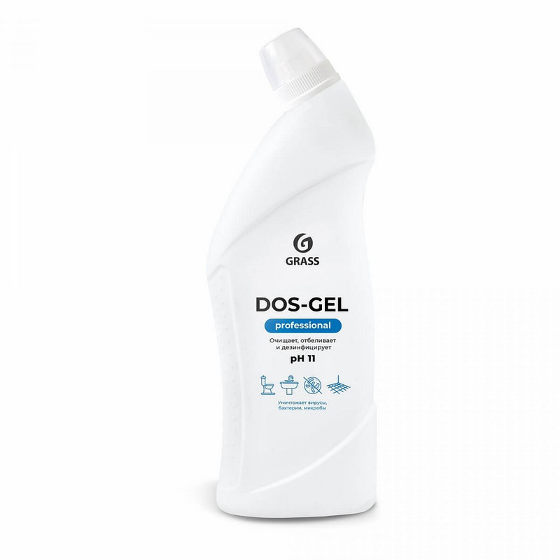 125551 Ср-во для уборки санитарных зон Grass dos-gel professional с хлором (750мл) / 8