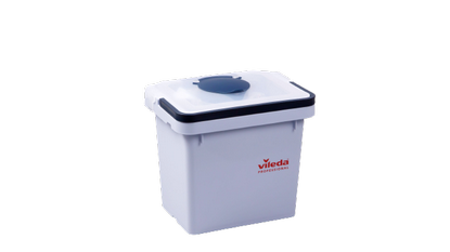 166920 Диспенсер Виледа СейфПлюс Макси (с крышкой), 24*18*21 см, серо-голубой/ 4