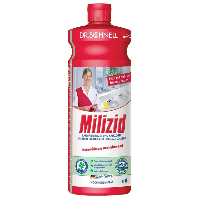 143407/30364 Dr.Shnell, Dr.Shnell milizid kraftgel, Средство для уборки санитарных зон сильнокислотное, для генеральной уборки, 1л,