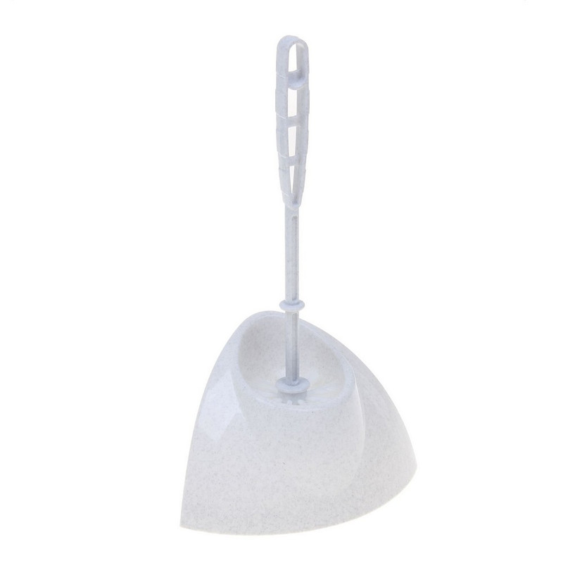 601319 Ерш для унитаза с подставкой угловой "блеск" idea белый мрамор