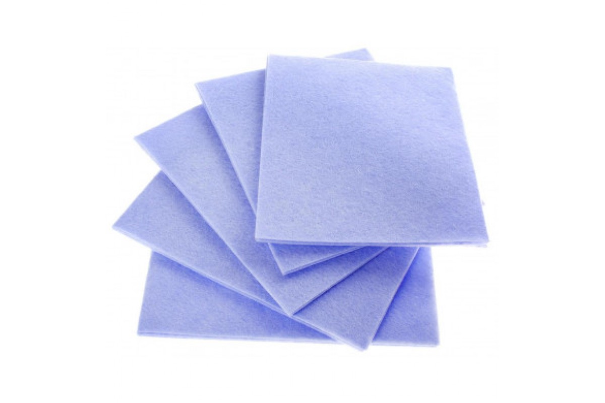 Салфетка вискозная 80г/м2 30х30см цв.голубой (5шт в упак)