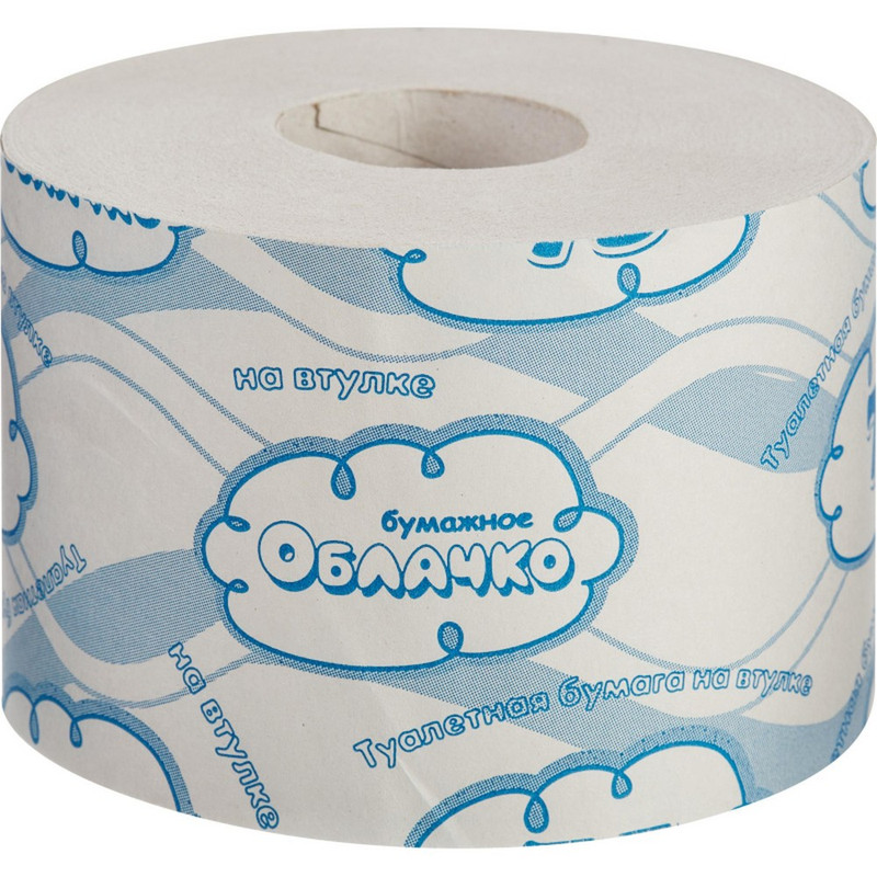 Облачко легкое, Бумага туалетная бытовая 1 слой 56 м