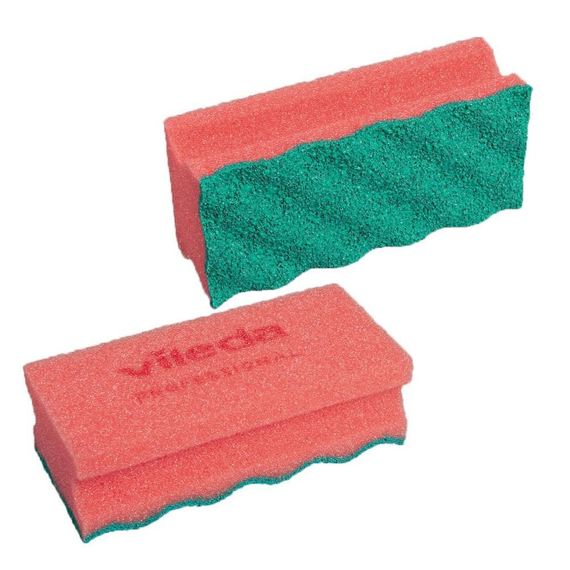 123116 Губка Виледа ПурАктив 14*6,3*4,5 см, красный/зеленый (10 шт в уп)/ 100