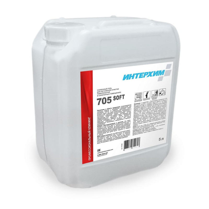 ih73550 Интерхим, Интерхим 705 soft, Усиленный кислотный гель для уборки санитарных зон 5 л