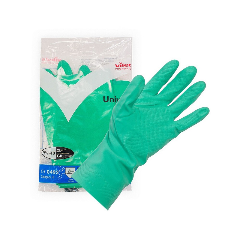 102592 Vileda Professional, Перчатки нитриловые универсальные размер xl цвет зеленый (50 штук в коробке)