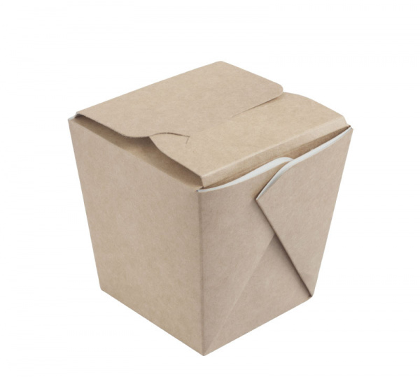 WOK560 Коробка для WOKa 560 мл, размер 75/97 х 75/97 х 100 мм, крафт картон (28 штук в упаковке)