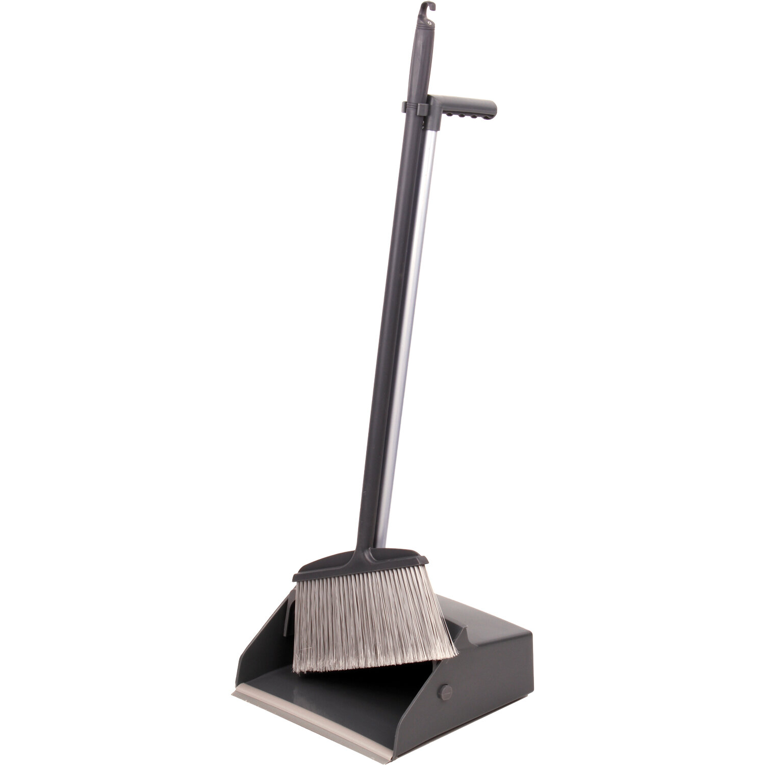 606663 Совок+щетка(комплект) для мусора ручка 80см закрывающ. laima professional