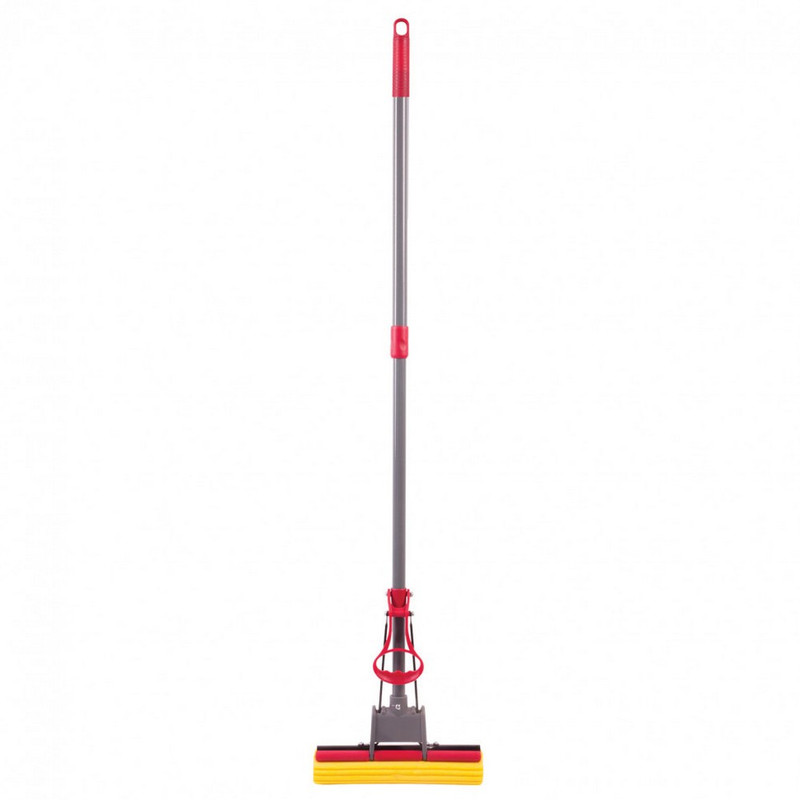 603596 ЛАЙМА Швабра самоотжимная, роликовый отжим, насадка PVA, 27см, черенок 70-125см