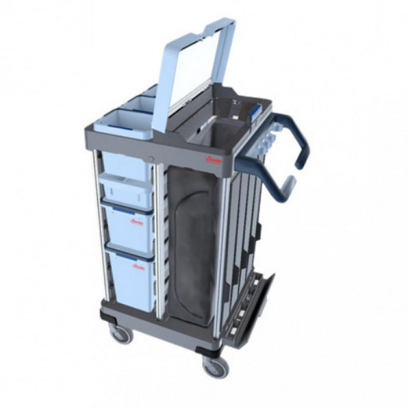 162601 Тележка Виледа Ориго 2 С, Комплекс Стандарт, для бизнес-центра, серый /1