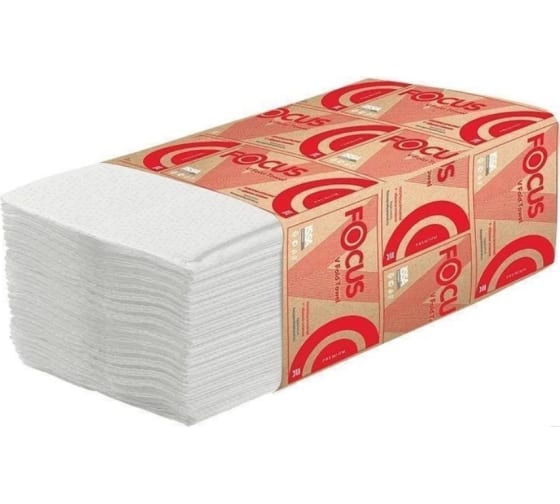 5080197 Focus, Focus hayat, Полотенца бумажные, листовые Z-сложения, 3 слоя, 125 л, в пачке