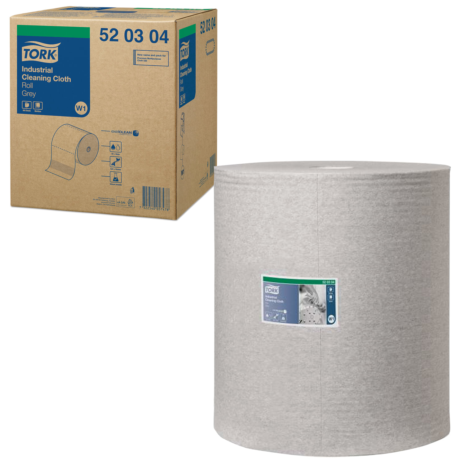 520304 _ВЫВОД_ Нетканный материал в рулоне  361 м. цв. серый 38х42,8 см (ДхШ) совм. с W1 950 л. в рул. (1 в 