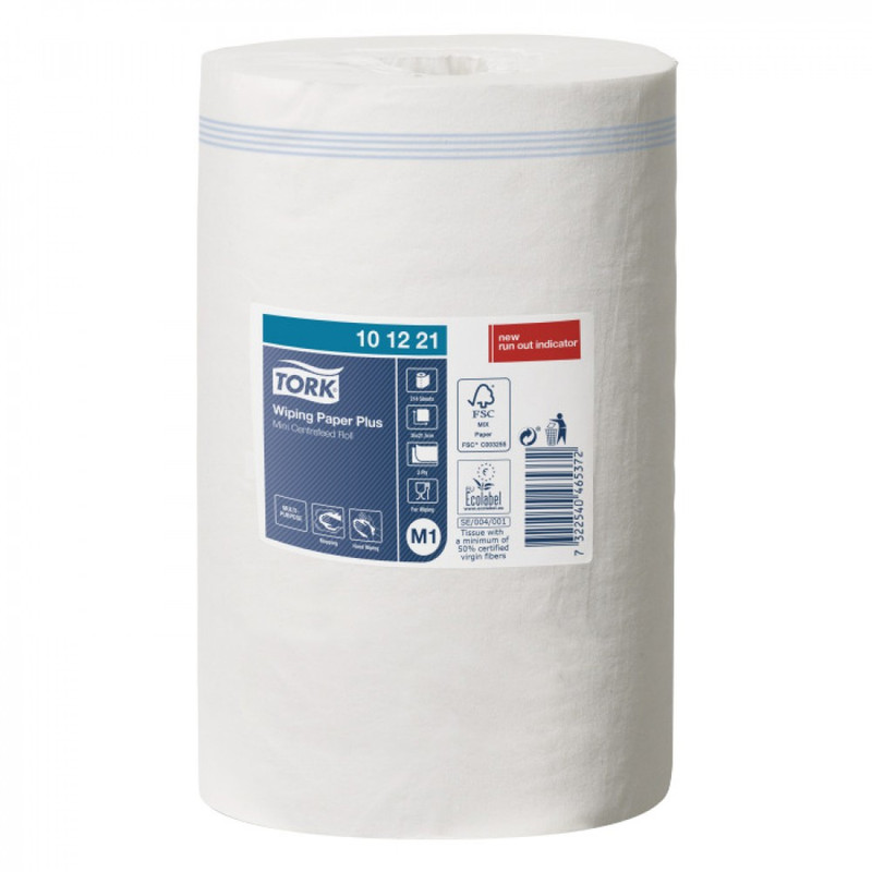 101221 ВЫВОД Протирочная бумага с ЦВ торк 75 м 2 слоя цв.бел совм. с m1 214 л. в рул. (11 в
