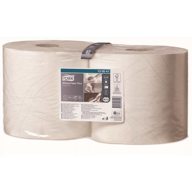 130041 Протирочная бумага в рулоне 255 м 2 слоя 23,5х34 см (дхш) цв.бел совм. с w1/w2 750 л. в ру