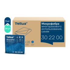 302200 Микрофибра многоразового использования Tellus (ТОРК) , цв. синий, (5шт в упак)