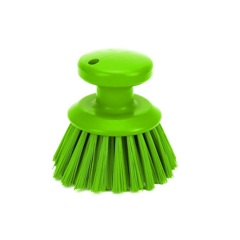 1310-2 Круглая ручная щётка Ø90x125, ворс 50 мм жесткий ворс, зеленая