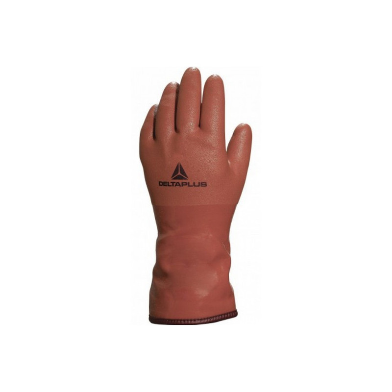 VE760 Delta Plus, Petro, Перчатки с ПВХ покрытием - акриловая подкладка, размер: 11, цвет оранжевый
