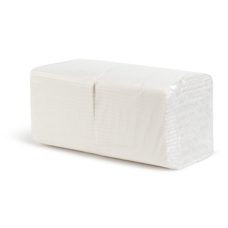 Luscan, Салфетки бумажные 400 листов, 24х24 см, 1-слойные, белые