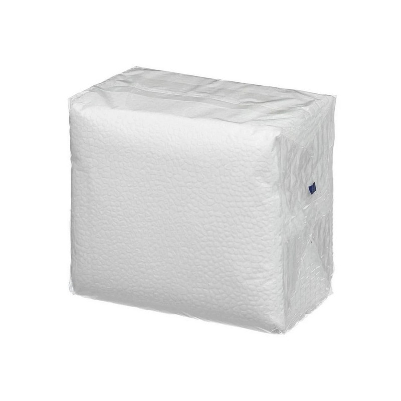 Салфетки бумажные в полиэтилене 24х24 см, 1-слойные (100 листов)