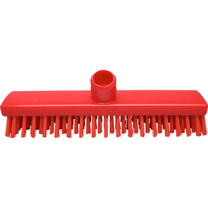 201533 Щетка-скраб fbk для пола и стен, с подачей воды, щетина жесткая красный цвет 280х50