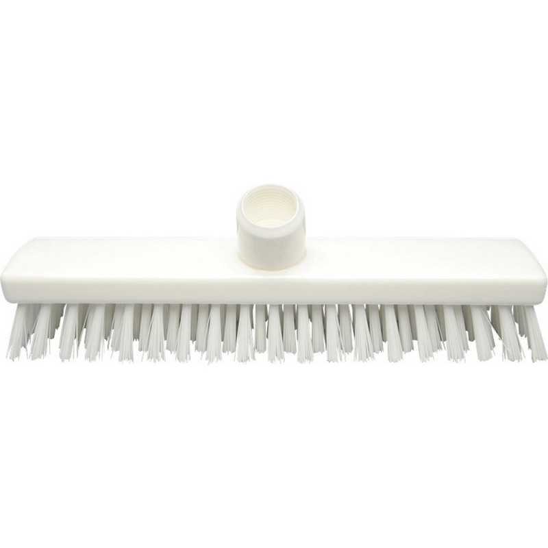 201531 Щетка-скраб fbk для пола и стен, с подачей воды, щетина жесткая белый цвет 280х50