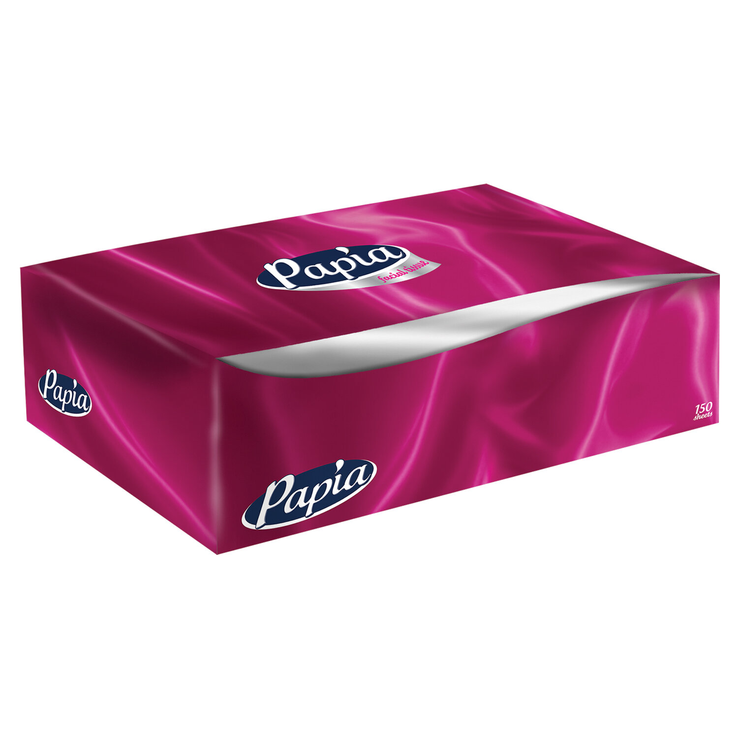 5055478 Papia , Салфетки для лица 100 л, в пачке, 2 слоя, 21х21 см, цвет белый