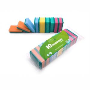 Губки для мытья посуды  Эконом- STREAM  75х45х25 мм PRIDE  (10 в уп.) / 30