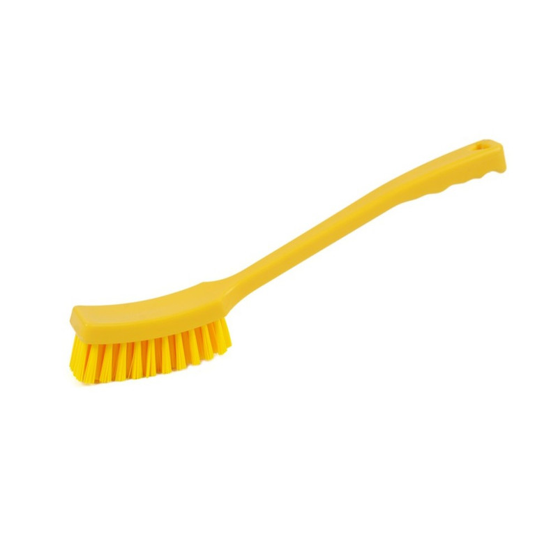 2610-6 Щетка с длинной ручкой shavon выс.ворса 35мм жестк.ворс цв.желтый 410x43x50