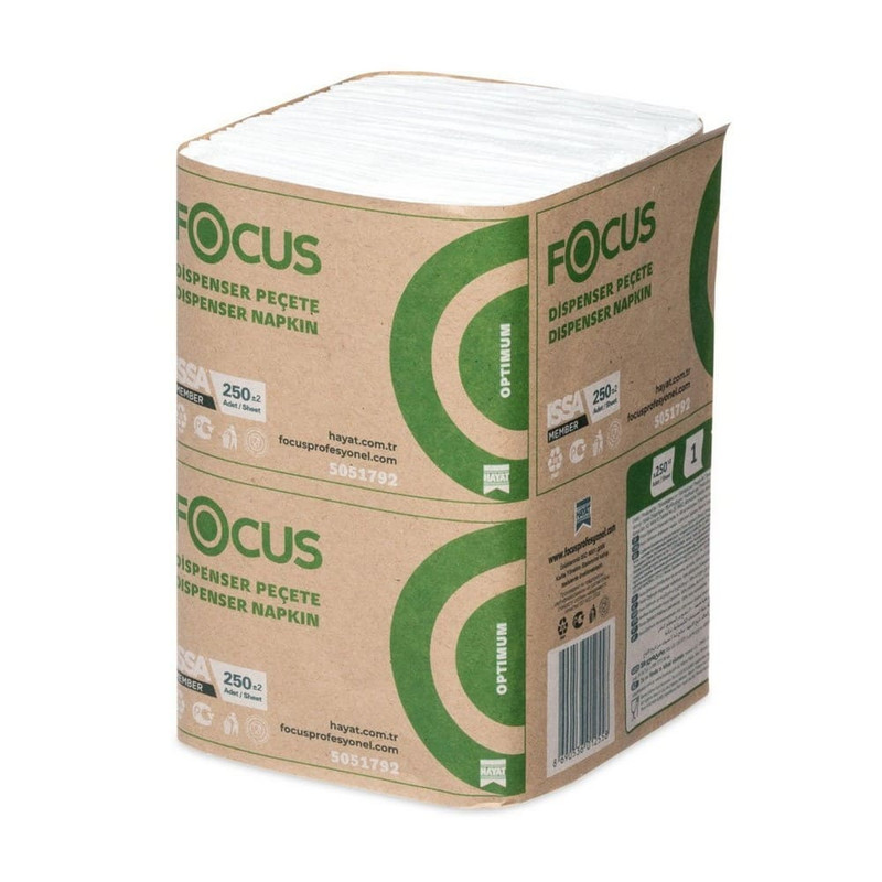 5051792 Focus, Focus optimum, Диспенсерные салфетки  24х18 см, 1 слой, 250 л, в пачке