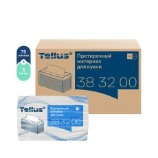 383200 Нетканый протирочный материал для кухни Tellus, цвет белый, (75шт в упак), WM4 / 5
