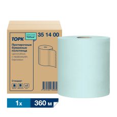 351400 ОБРАЗЕЦ Протирочные бумажные полотенца в рулоне ТОРК, 1сл., бирюзовый, 360 м (1 в кор)