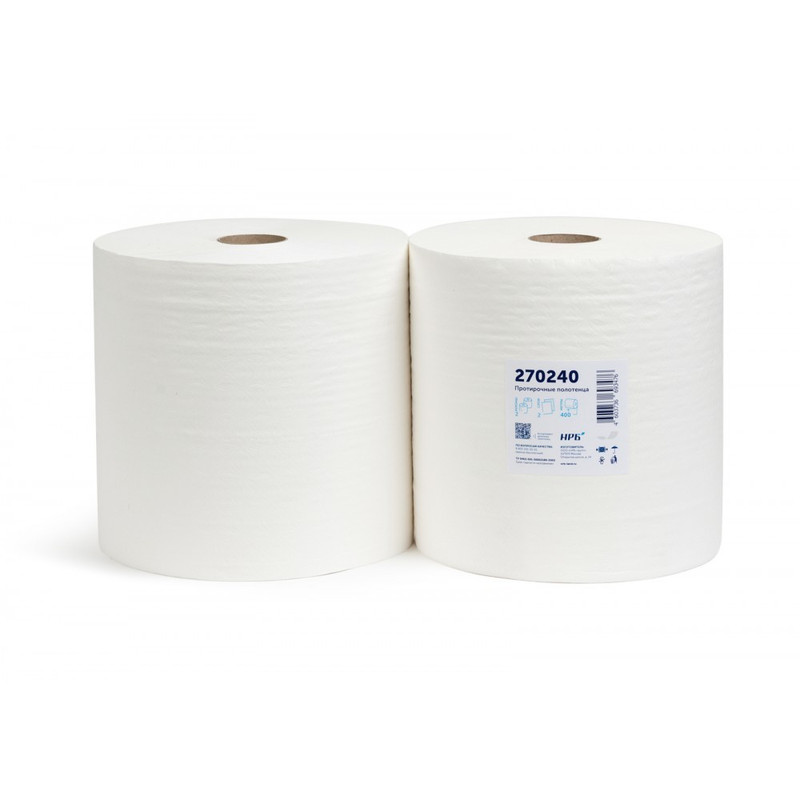 NRB-270240 Протирочная бумага в рулоне 400 м. 2 слоя (2 в уп.)