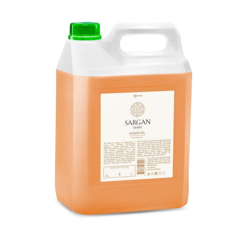 125250 Grass, Sargan, Гель для душа, 5л