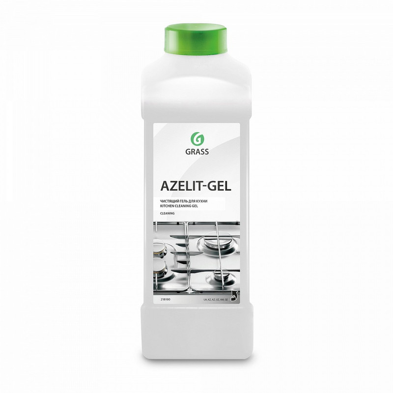 218100 Grass, Grass антижир azelit гель, Концентрат усиленный для удаления жиров и нагаров на кухне 1л,