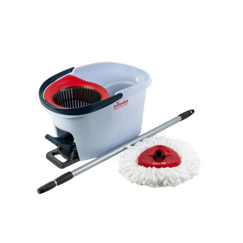 158011 Набор Виледа УльтраСпин Мини: ведро 10 л, красный отжим, моп, держатель, ручка /1