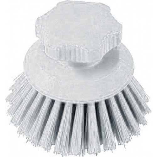 1310-5 Круглая ручная щётка Ø90x125, ворс 50 мм жесткий ворс, белая