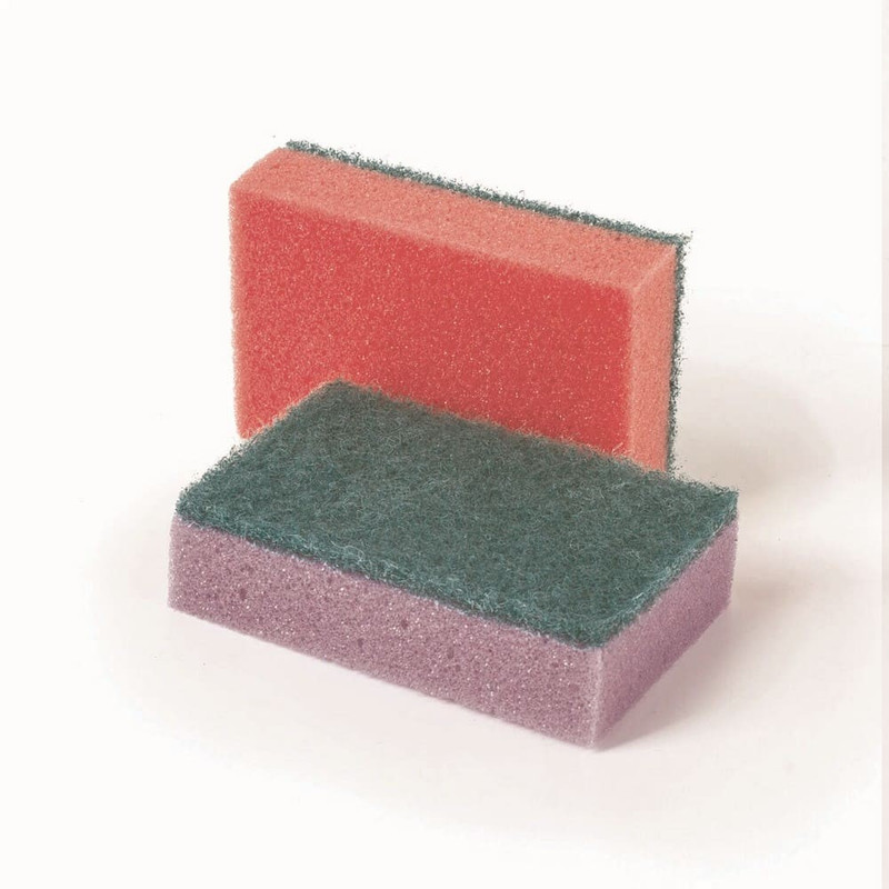41243 губки для мытья посуды поролон/абразив 79х50х26мм (5 в уп)