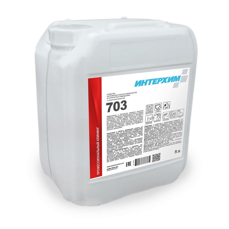 ih70350 Интерхим 703 5 л. умеренно-кислотное ср-во для уборки санитарных зон с приятным ароматом и з