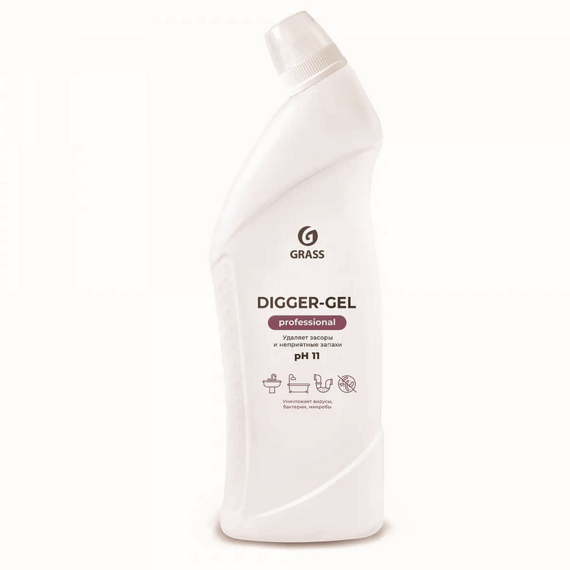 125569 Grass, Grass digger-gel Professional, Средство для чистки труб щелочное 1000 мл