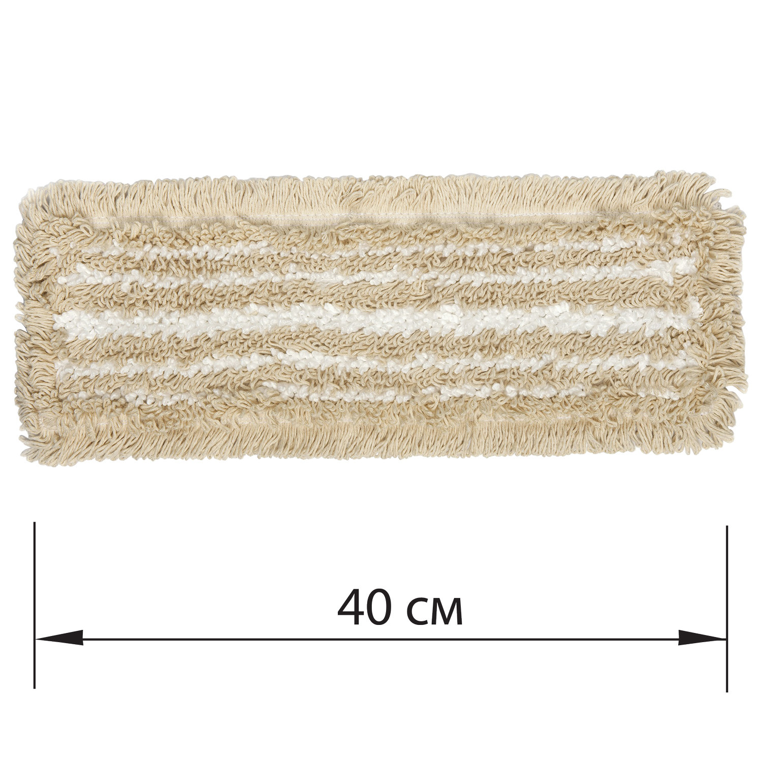 605309 Моп 40 см.   микрофибра, хлопок крепл. уши и карман для швабры/держателя(флаундера)   