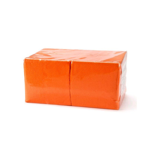 126 Бикпак, Салфетки 400 штук, однослойные, цвет оранжевый