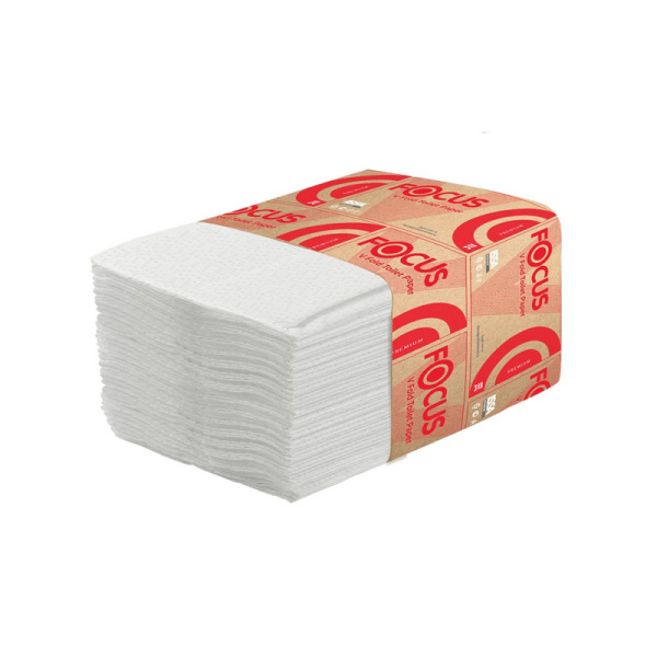 9783 Лилия, Туалетная листовая бумага V-сложения (ZZ), 2-х слойная, 200 л, (белый цвет) совместима с Т3