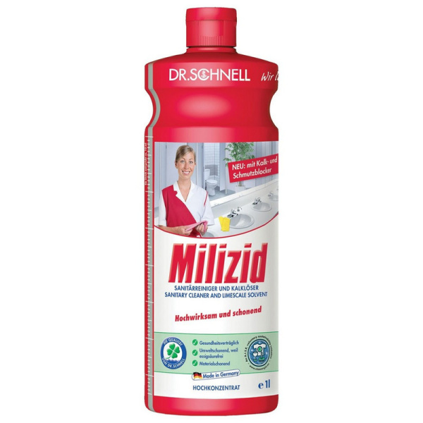 143407/30364 Dr.Shnell, Dr.Shnell milizid kraftgel, Средство для уборки санитарных зон сильнокислотное, для генеральной уборки, 1л,