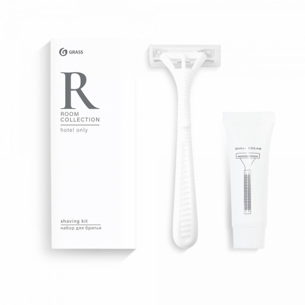 HR-5007 Набор бритвенный grass(грасс) room (флоу-пак)(бритва с 2-мя лезвиями, крем д/бритья 10гр) / 100