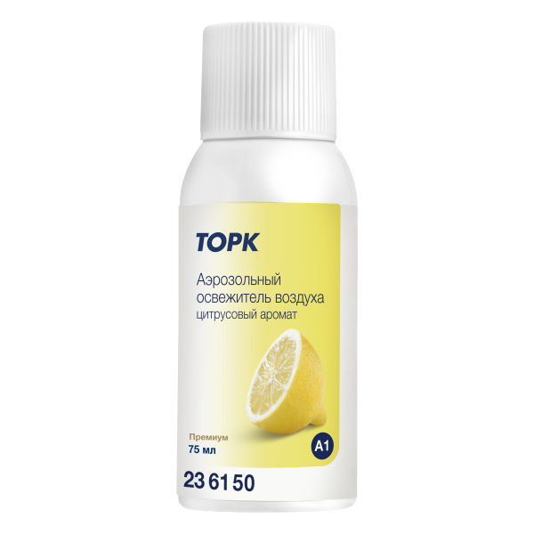 236150 ВЫВОД_ (замена 611600) Освежитель воздуха для диспенсеров TORK цитрусовый аромат 75 мл. совм. с a1 /12