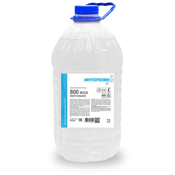 ih87155 Интерхим, Интерхим 800 Eco, Средство для мытья посуды нейтральное, 5 л,(пэт)