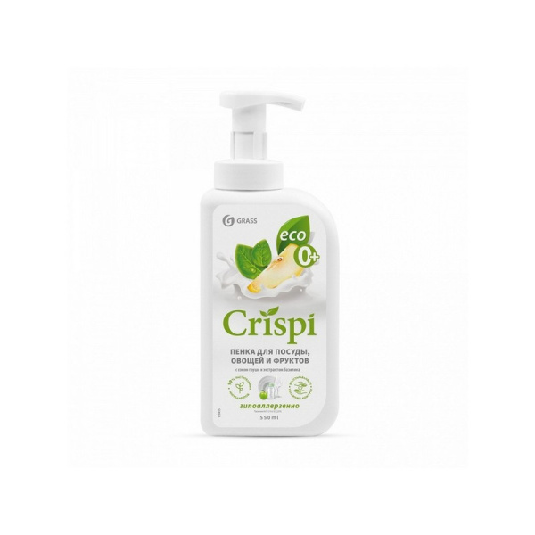 125455 Grass, Grass crispi с соком груши и экстрактом базилика, Средство для мытья посуды, 550мл