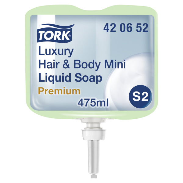 420652 Торк (Tork), Жидкое мыло для диспенсеров Люкс для тела/волос 475 мл, система S2