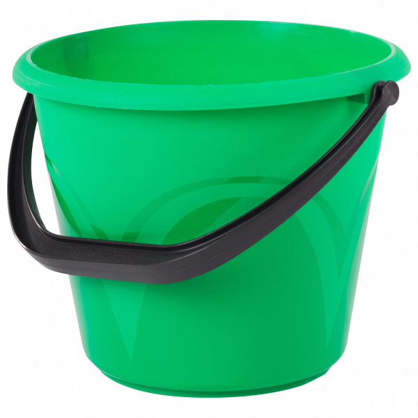 603891 НД_ Ведро 6л. лайма без крышки, пластик, пищевое, с глянцевым узором, цвет зеленый, мерная шкала